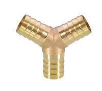 4 5 6 8 10 12 14 16 25mm Hose Barb Reudcer Y Shaped 3 Ways Brass Pipe Fitting Splitter Coupler Adapter Connector Water Gas Oil(8-12-8MM_5 PCS)