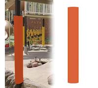 4 5 6 8 Ft Tall Round Pole Protector Padding, Foam Gym Column Bumper Pad with Fix Fastener, Orange Wrap Round Post Pads for Basketball Hoop/Awning/Lamp Posts(H 5ft,Inner Dia 6 1/2 Inch)