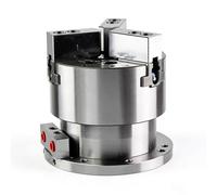4/5/6/8in High-Speed Steel Vertical Hollow Hydraulic 3-Jaw Lathe Chuck, 0.02mm Precision, for CNC Lathes and Machining Centers(4in)