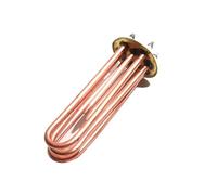 4.5/6/9/12KW Electric Boiling Water Heating Element Red Copper Flange/Disc 83mm Rapid Heating Performance(6KW 21cm L)