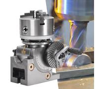 4"/5"/6" Chuck Vertical Horizontal Indexing Rotary Table, Reduction Ratio 1:40 for Milling Machine,with Tailstock Dividing Plates CNC Mill(125mm/5in)