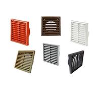 4" 5" 6" Fixed Wall Ceiling Grille Bathroom Kitchen Shower Extractor Fan (5" 125mm, Brown)