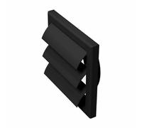 4" 5" 6" Gravity Wall Ceiling Grille Bathroom Kitchen Shower Extractor Fan (6" 150, Black)