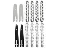4/5/6 Inch Guide Chain Combo, Portable Universal Chainsaw Accessory, Very Sharp for Tree Pruning Tool Parts(4and6inch Set C)