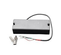 4/5/6-String Sealed Soapbar 2-Hole Bass Guitar Pickup 5 String Double Coil Humbucker Pickup 101 * 37.5mm Ceramic Magnet Black(6-String)