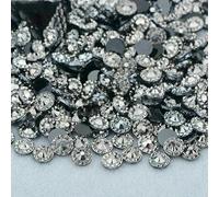 4 5 6mm Purple AB Round Flower Rhinestone Stickers Flatback Resin Cabochon Gems Nail Art Crystal Stone Non Sewing Strass-Jet Hematite-6mm 200pcs
