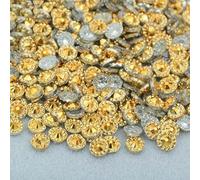 4 5 6mm Purple AB Round Flower Rhinestone Stickers Flatback Resin Cabochon Gems Nail Art Crystal Stone Non Sewing Strass-Gold-6mm 200pcs
