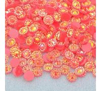 4 5 6mm Purple AB Round Flower Rhinestone Stickers Flatback Resin Cabochon Gems Nail Art Crystal Stone Non Sewing Strass-Red AB-6mm 200pcs