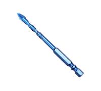 4/5/7pcs Eccentric Drill Bit 6.35mm Hexagonal Handle Alloy Triangle Ceramic Stone Rock Plate Multi Functional(4pcs Blue)