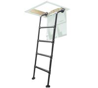 4/5/8 step window well ladder, Heavy duty iron basement egress ladder Fire escape ladders Loads 330lbs Wall Mounted Metal Attic Bunk Bed Ladder 45 55 65 70 Inch(130cm/51in)