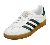 (4.5) adidas Gazelle Indoor Womens Casual Trainers in White Green