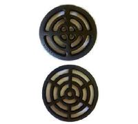 4.5" Diameter 114mm 9mm 3/8" Thick Round Circular Cast Iron Gully Grid/Grate Heavy Duty Drain Cover Black Satin Finish.