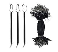 4.5 Inch 500pcs Hang Tag String Silks and Satin Strings, Safety Pin and Barb Fasteners for Clothing Hang Tags (Black)