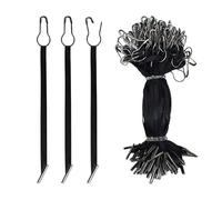 4.5 Inch 500pcs Hang Tag String Silks and Satin Strings, Safety Pin and Barb Fasteners for Clothing Hang Tags (Black)