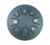 4.5 Inch 8 Tone Steel Tongue Drum Mini Hand Pan Drums Drumsticks Music Tambourine Drum With Accessories Instrument for Garden(Blue)