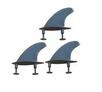 4.5 Inch G5 Soft Top Surf Fin With Replacement 6 Fins Screws Plastic Tail For Surfboard Surfing Accessories(3 Fins Gray)