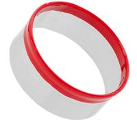 4.5 Inch Round Cookie Cutter with Red Top Rubber Protection, Large Circle Biscuit Cutter, Metal Cookie Cutter