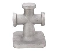4.5 Inch Single Cross Bollard Cleat, Heavy Duty Aluminum Mooring Bitt for Boat Deck, Marine Grade Resistant Tie Off Point for Yachts Kayaks and Fishing Boats