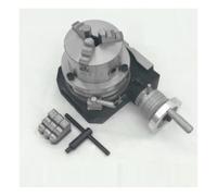 4/5 Inch Universal Table Rotary Table with Three-jaw/Four-jaw Chucks Divider Head 4/6/8/10/12/14 Inch(5 inch 100 Chuck Set)