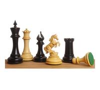4.5" Incitatus Luxury Staunton Chess Set - Chess Pieces Only - Triple Weighted - Ebony Wood
