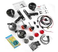 4.5'' LED Auxiliary Fog Passing Lighting Bracket for Harley Davidson Touring Road King Street Glide Turn Signal Lights Spot Fog Light Black