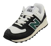 (4.5) New Balance 574 Unisex Fashion Trainers in Black White