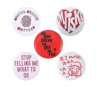 4-5 Piece Soft Touch Pins Set Cat Meme LGBT Anime Icons on Tinplate Brooches, Normal, Non-precious metal
