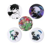 4-5 Piece Soft Touch Pins Set Cat Meme LGBT Anime Icons on Tinplate Brooches, Normal, Non-precious metal