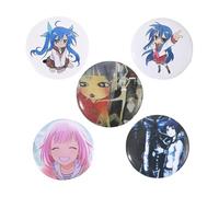 4-5 Piece Soft Touch Pins Set Cat Meme LGBT Anime Icons on Tinplate Brooches, Normal, Non-precious metal