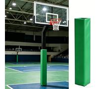4/5" Thick Basketball Pole Pad, Impact Absorbing 48" Tall UV Resistant Square Post Protector, Waterproof Wrap-Around Cover For Basketball Courts & Home Hoops(Green,11.5"x11.5"(29x29cm))