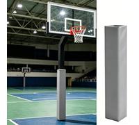 4/5" Thick Basketball Pole Pad, Impact Absorbing 48" Tall UV Resistant Square Post Protector, Waterproof Wrap-Around Cover For Basketball Courts & Home Hoops(Red,11.5"x11.5"(29x29cm))