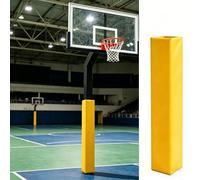 4/5" Thick Basketball Pole Pad, Impact Absorbing 48" Tall UV Resistant Square Post Protector, Waterproof Wrap-Around Cover For Basketball Courts & Home Hoops