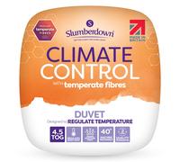 Slumberdown Climate Control King Duvet 4.5 Tog Temperature Regulating Lightweight Summer Quilt 2 Medium Pillows Machine Washable