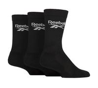 (4.5 UK-6 UK, Black) Reebok Unisex Adult Core Crew Socks