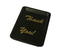 4.5" x 6.5" Deluxe Tip tray "Thank You" Black.