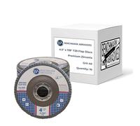 4.5 x 7/8 Premium Zirconia Flap Disc Grinding Wheel 40 Grit Type29-10 Pack by Benchmark Abrasives