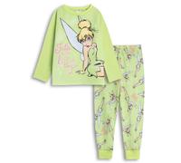 Disney Tinkerbell Girls Green Long Sleeve Long Leg Pyjama Set | Inspirational 'Faith, Trust, and Pixie Dust' Print | Kids Sleepwear Loungewear Merch - 4-5 Years