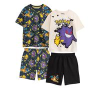 (4-5 Years, Multicoloured) Pokemon Boys Characters Short-Sleeved Short Pyjama Set (Pack of 2)