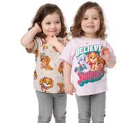 (4-5 Years) Paw Patrol Multi-Pack of 2 Short-Sleeved T-Shirts (Girls Multicoloured)
