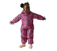 (4-5 Yrs, Raspberry Rose Leopard) Regatta Kids Childrens Splosh III Outdoor Thermal Waterproof Rain Puddle Suit