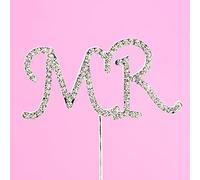 4.5cm Clear Crystal Diamante Rhinestone Wedding Cake Topper Decoration - Mr