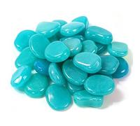 4.5CM Large Luminescent Stone Multi-Use Natural Light Glowing Stones Dreamy Atmosphere for Patio Lawn Yard Decoration Outdoors Activities (10pcs Light blue)