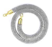 4/5ft Grey Rope Crowd Control Barriers with Polished Hooks 1.5m
