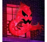4.5ft Halloween Inflatable Scary Flying Ghost Broke Out From Window Halloween Inflatables Outdoor Decorations With Build-in LED Scary Halloween Decorations Indoor Outdoor Decoration