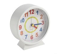 4 5in Colorful Clock for Kids Engaging Alarm Clock for Learning Time and Creating a Peaceful Space (White)