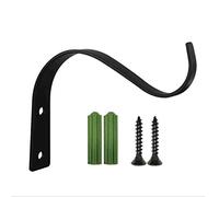 4.5Inch Bending S Shape Wall Hanging Flower Pot Bracket Hook Iron Hanger Outdoor Balcony Home Decor Hangingplantsrack Flowerpot Rack Flowers Iron Pot Flowerpotholder Hangingplanter Home