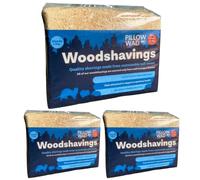 4.5kg Pillow Wad Wood Shavings (1.5kg each) Kiln Dried, Dust Extracted Small Animal Bedding Premium Quality, Soft & Absorbent Pet Bedding for Rabbits, Guinea Pig, Hamster, Sawdust & Other Small Pets.