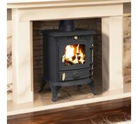 4.5kW Cast Iron Solid Multifuel Wood Burning Stove RoyalFire Dark Grey One Size