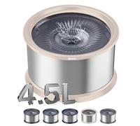 4.5L/152oz Dog Water Bowl, No Spill Stainless Steel Slow Water Bowl for Medium Large Dogs, Large Capacity Splash Proof Dog Slow Water Feeder with Anti-slip Mat for Mess Drinkers, Beige