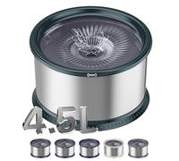 4.5L/152oz Dog Water Bowl, No Spill Stainless Steel Slow Water Bowl for Medium Large Dogs, Large Capacity Splash Proof Dog Slow Water Feeder with Anti-slip Mat for Mess Drinkers, Green